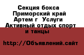 Секция бокса - Приморский край, Артем г. Услуги » Активный отдых,спорт и танцы   